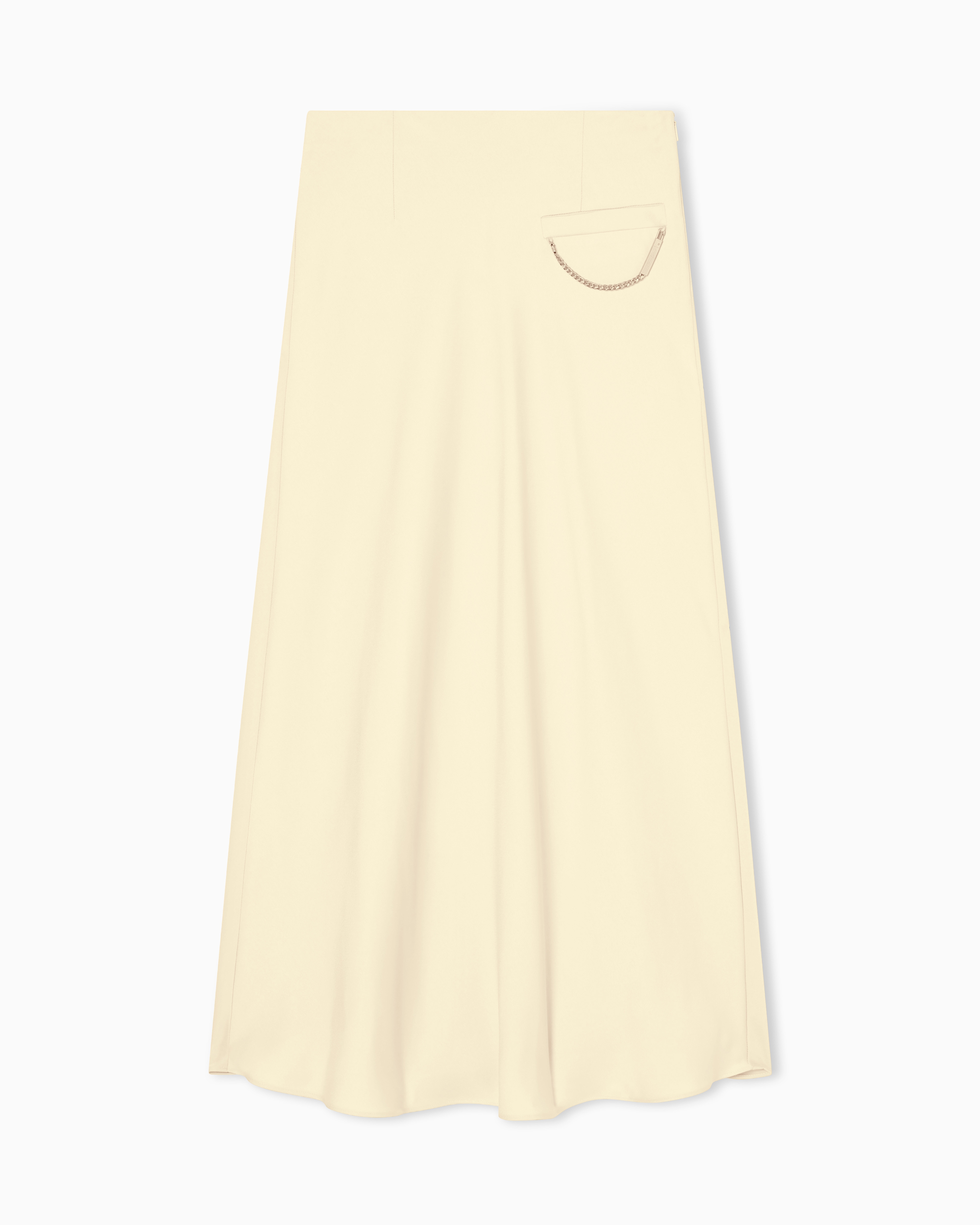 Long Flowing Skirt in Recycled Crepe Satin