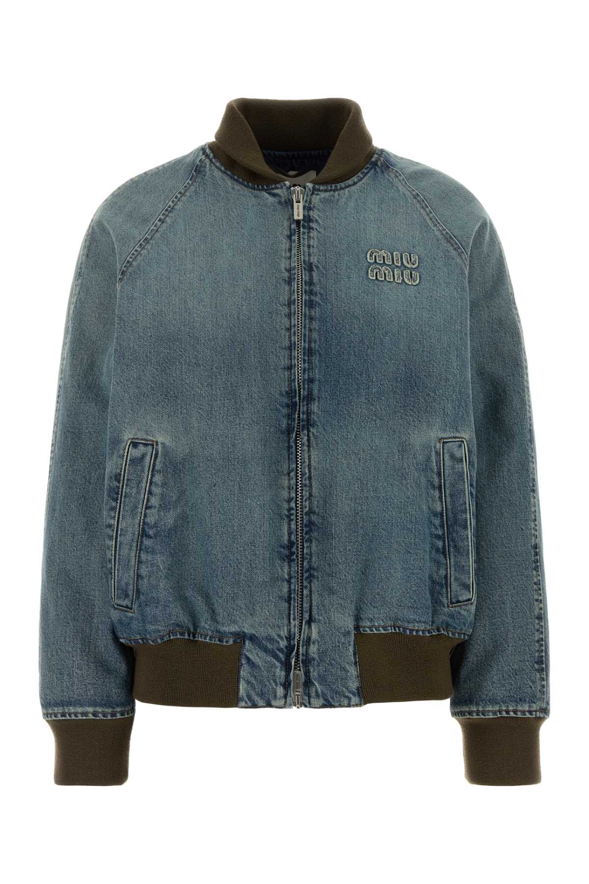 Denim Bomber Jacket — Blue
