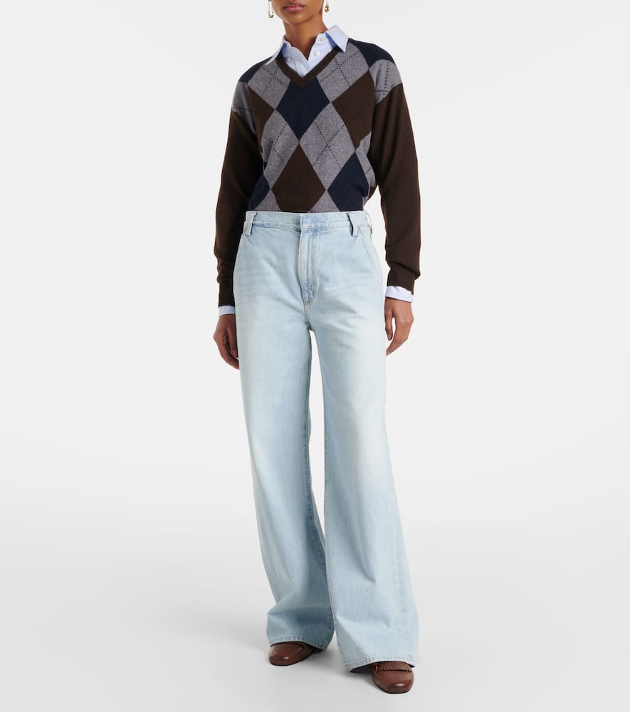 Shona high-rise wide-leg jeans