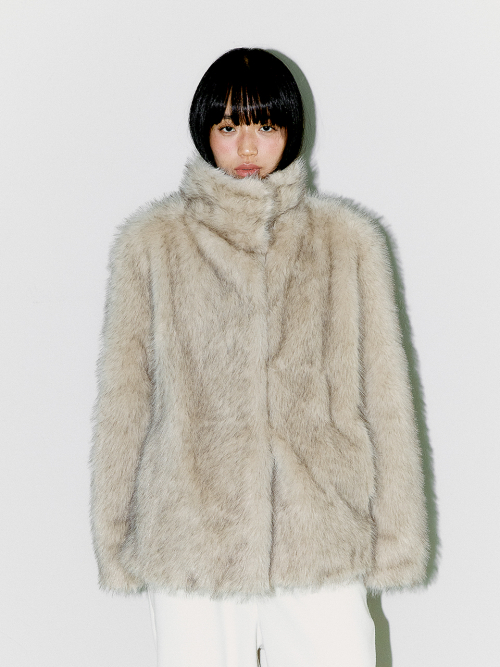 FLUFFY MIX FUR JACKET