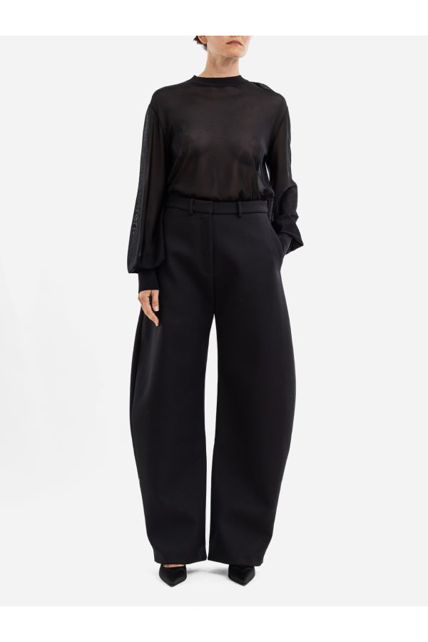 Maison Oversized Sculptural Sweater — Black