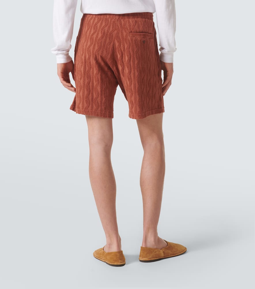 Augusto cotton terry jacquard shorts