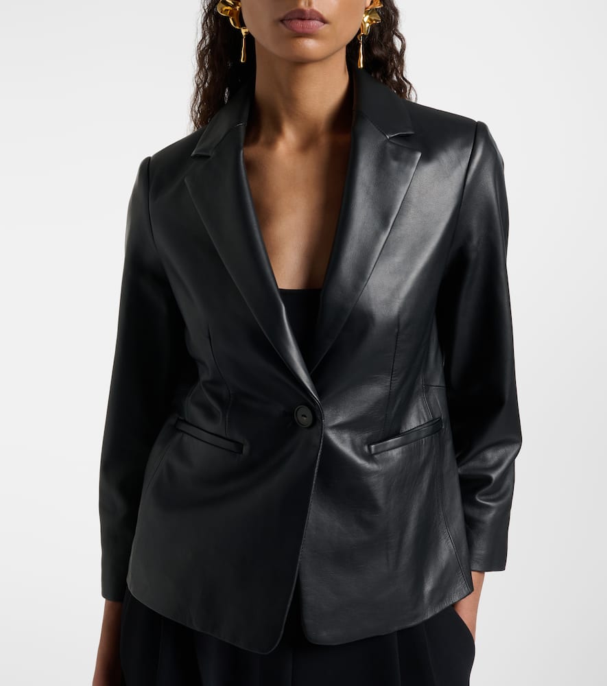 Leather blazer