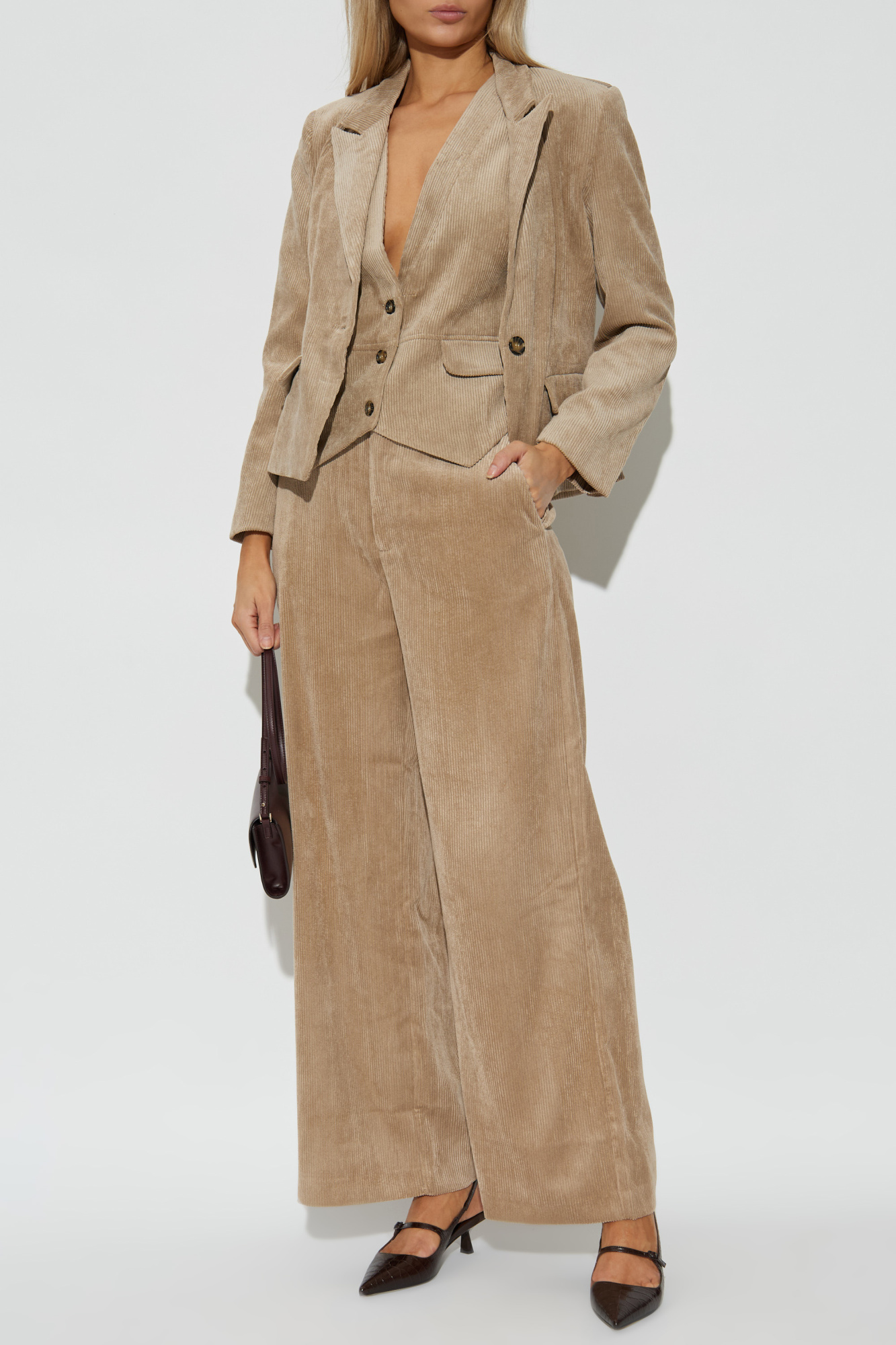 "Lillian" Vest, Women's, Beige