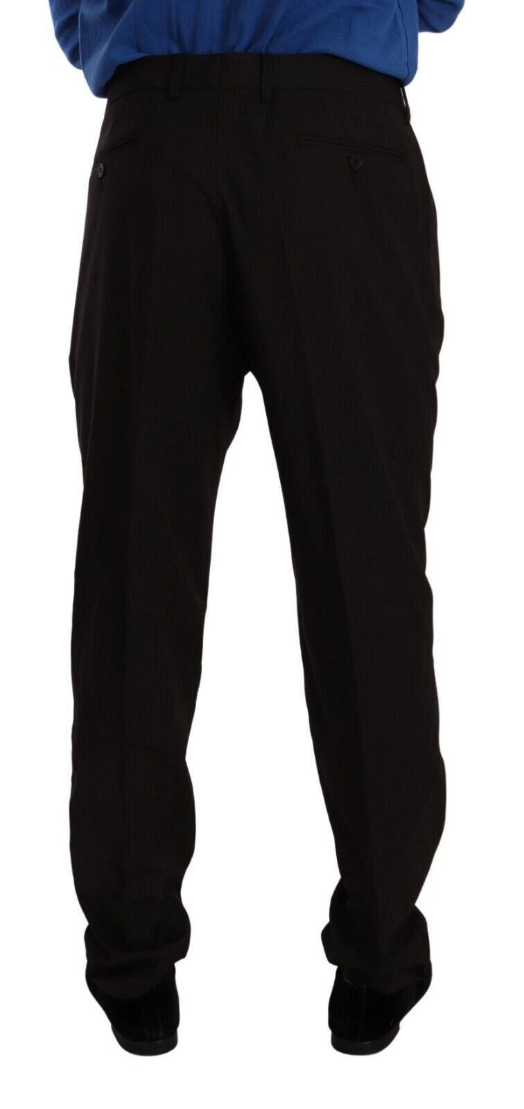 Virgin Wool Stretch Trousers — Black