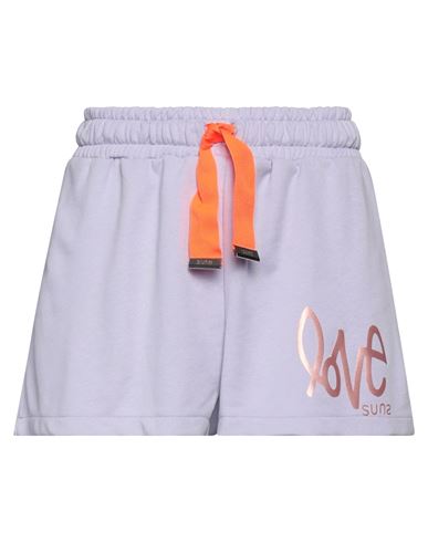 Woman Shorts & Bermuda Shorts Lilac Size M Cotton, Polyester