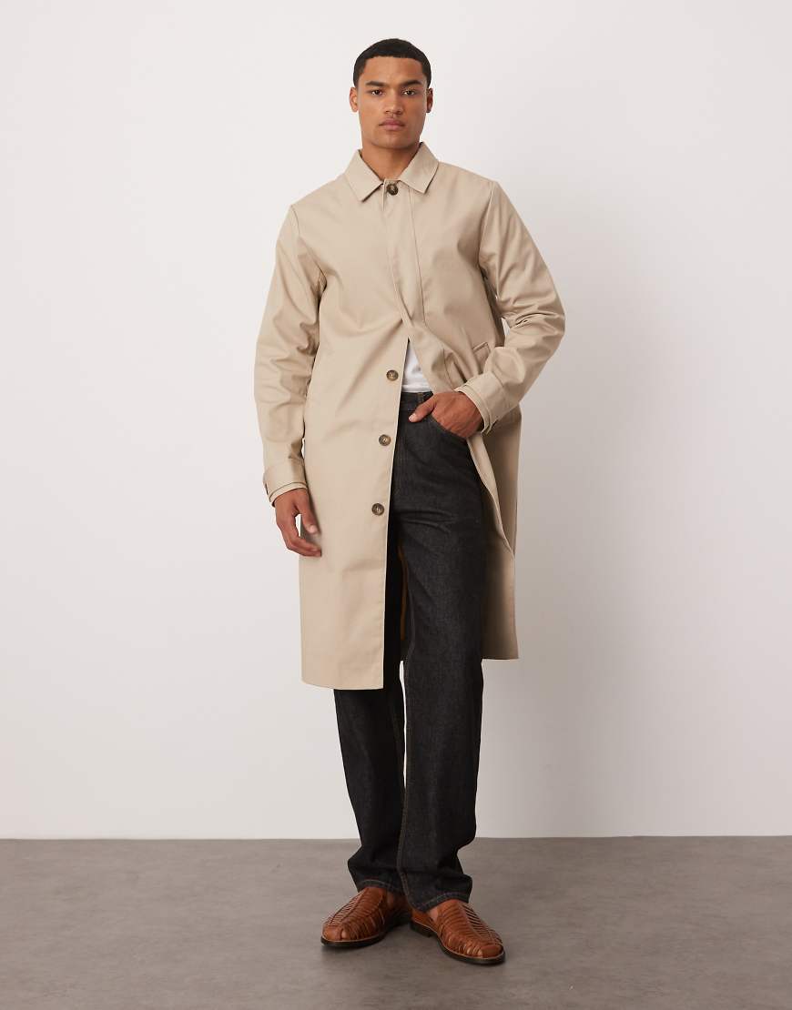 Trench coat in stone-Neutral