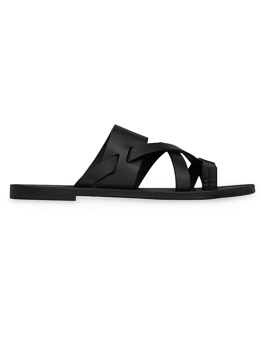 Men's Culver Mules in Smooth Leather - Black