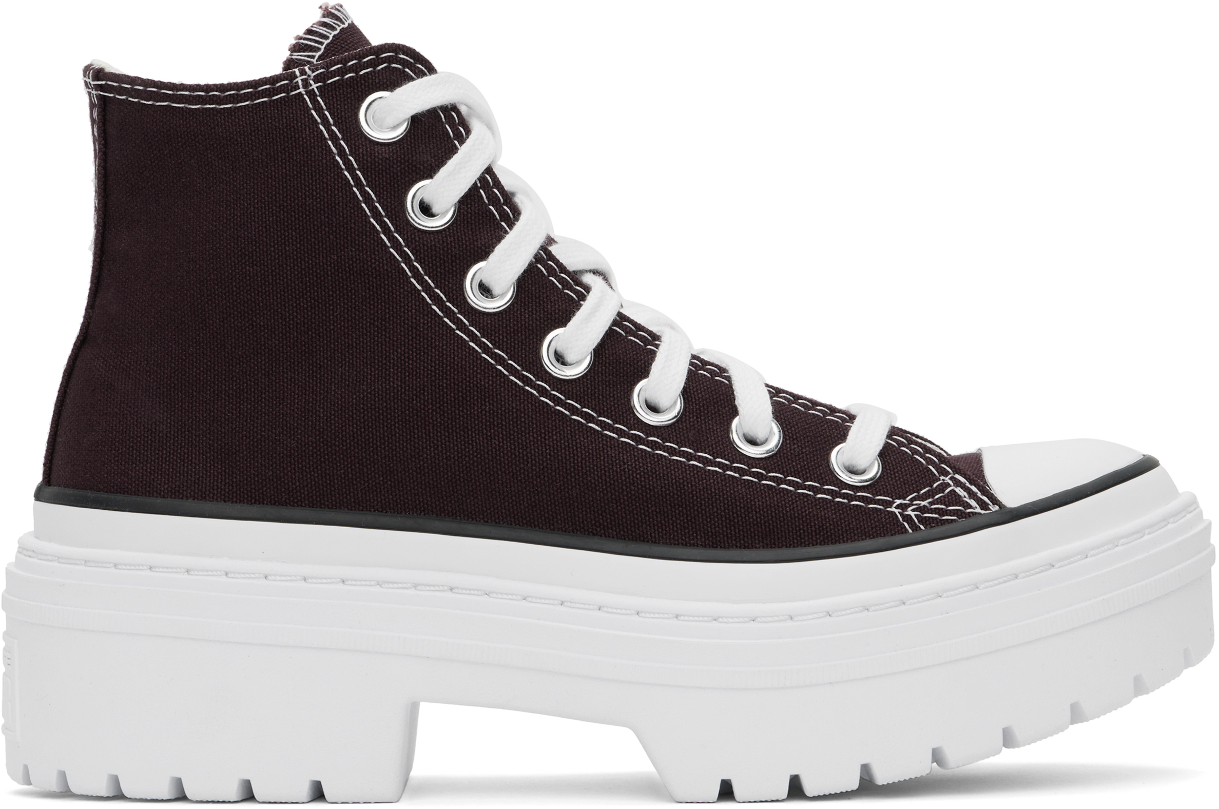 Converse Burgundy Chuck Taylor All Star Lugged Heel Platform Sneakers