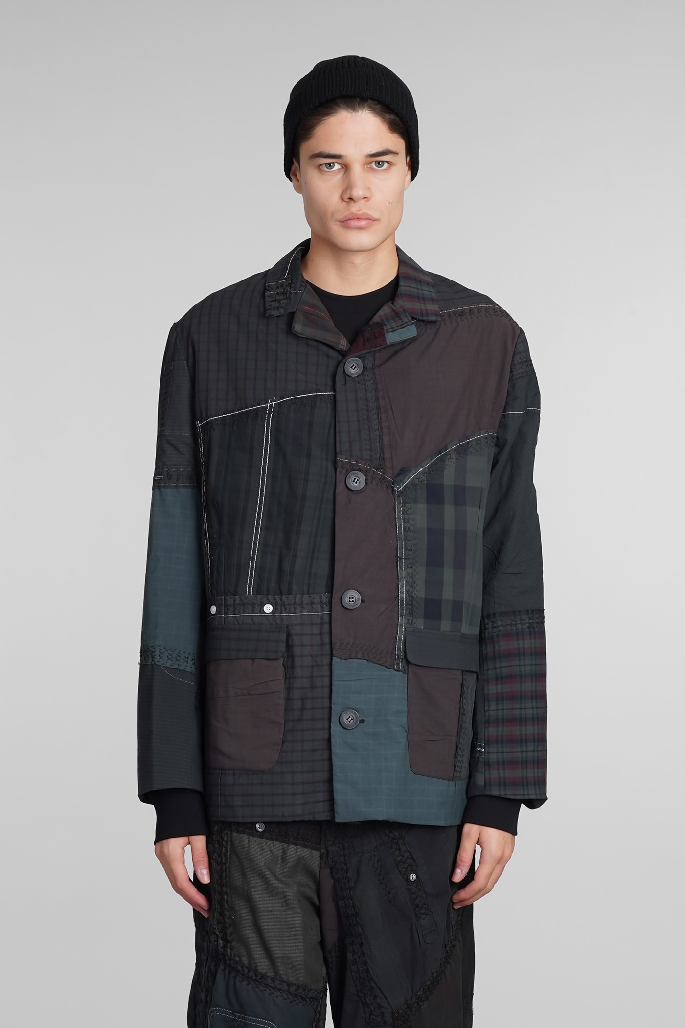 Patchwork cotton shirt - Green