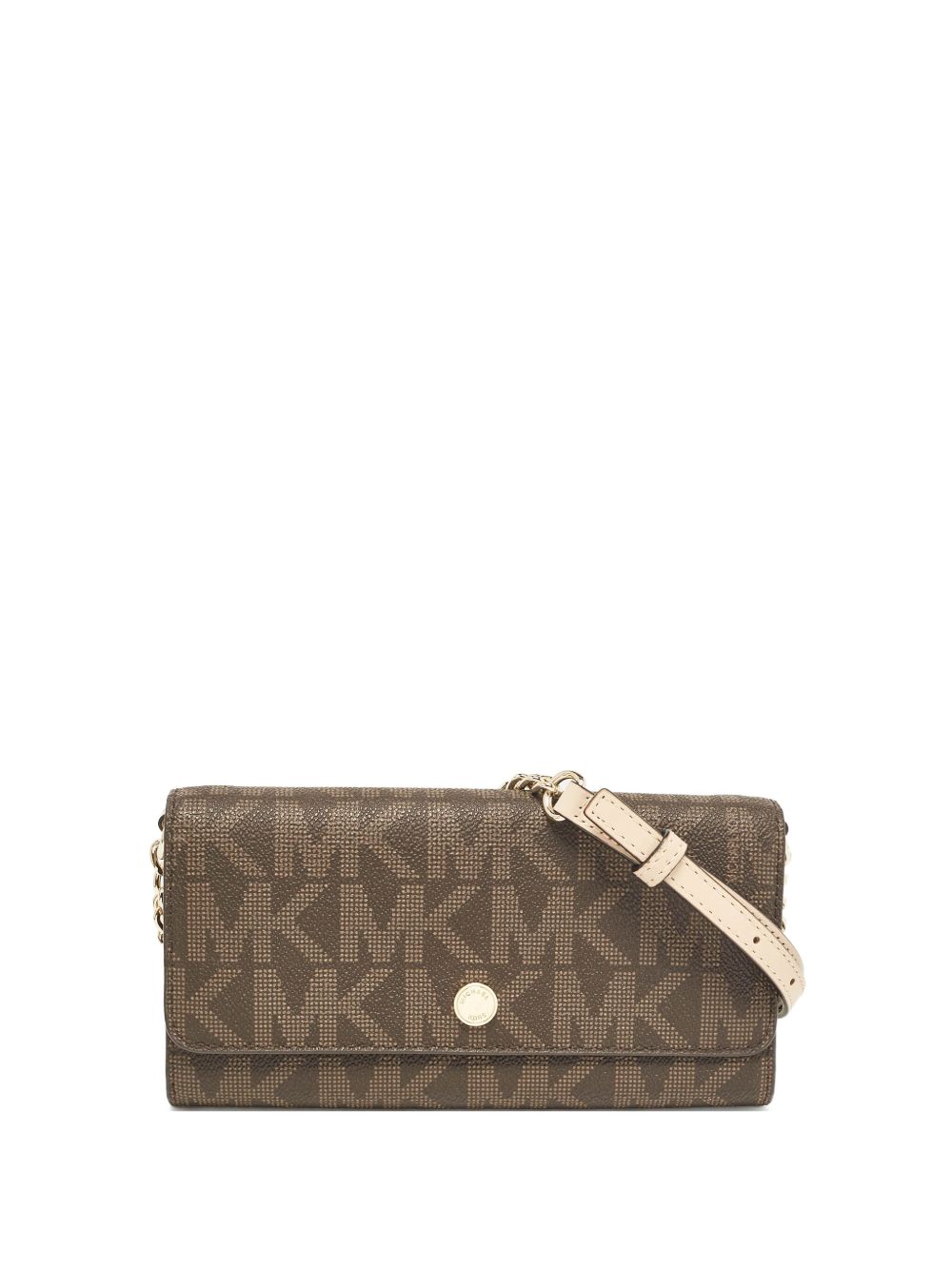 Monogrammed clutch bag - Brown