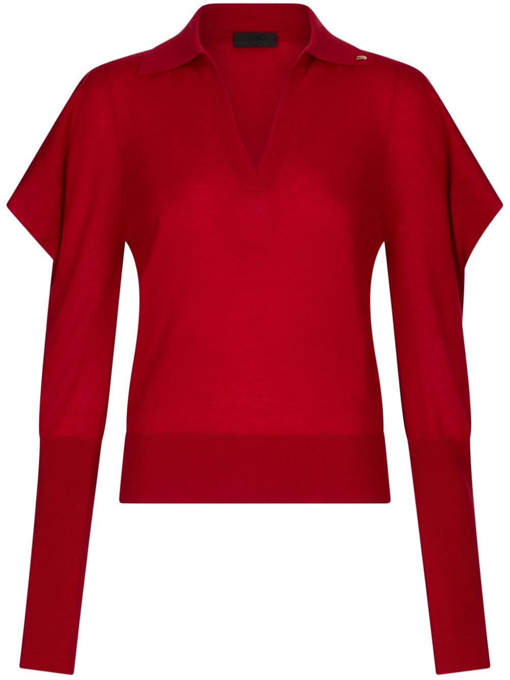 Puff-sleeve sweater - Red
