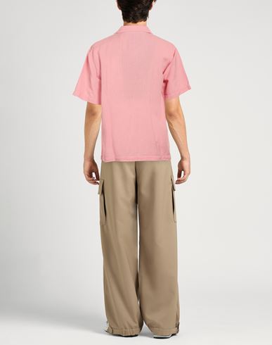 Man Shirt Pink Size XL Hemp, Cotton