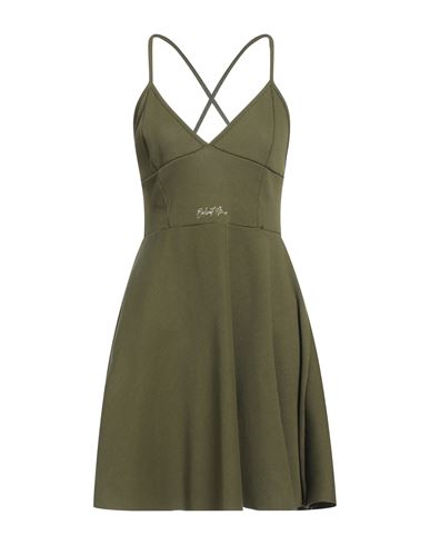 Woman Mini dress Military green Size 4 Cotton