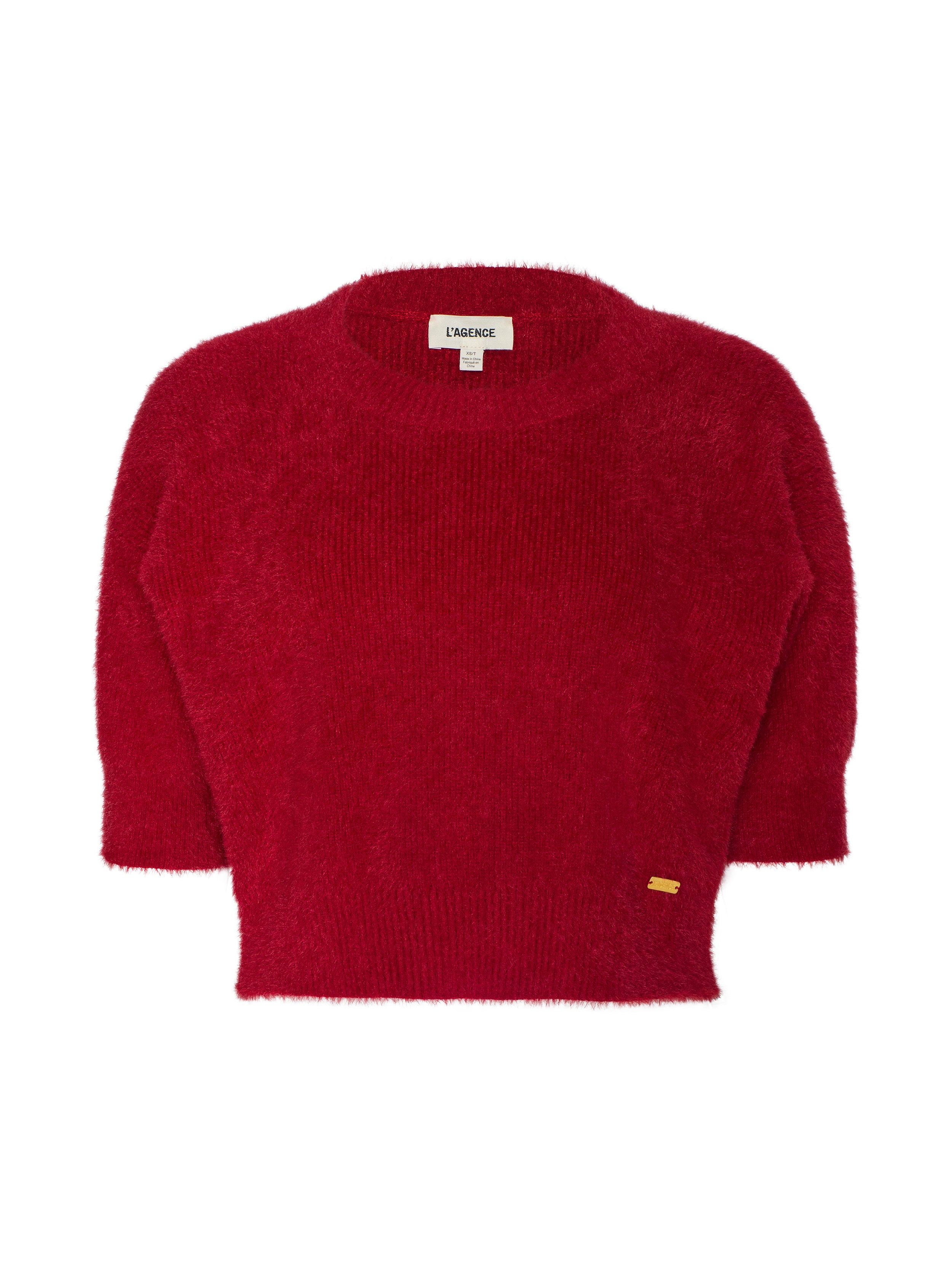 Guinevere Cropped Pullover In Chili Pepper
