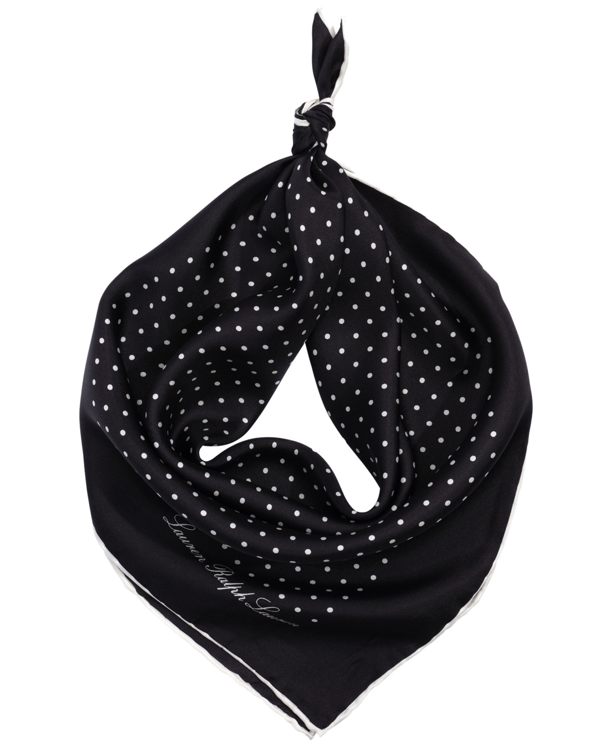 Core dot square scarf - Black
