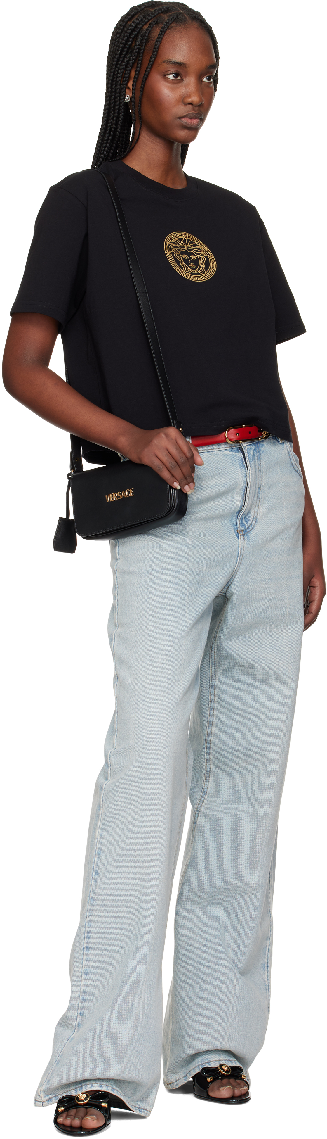 Versace Black Tag Mini Shoulder Bag
