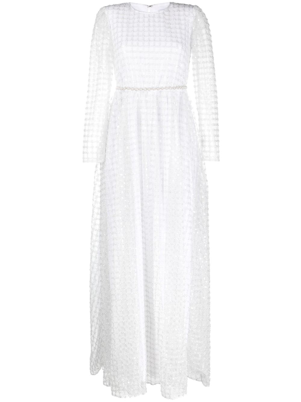 Sequinned maxi dress - White