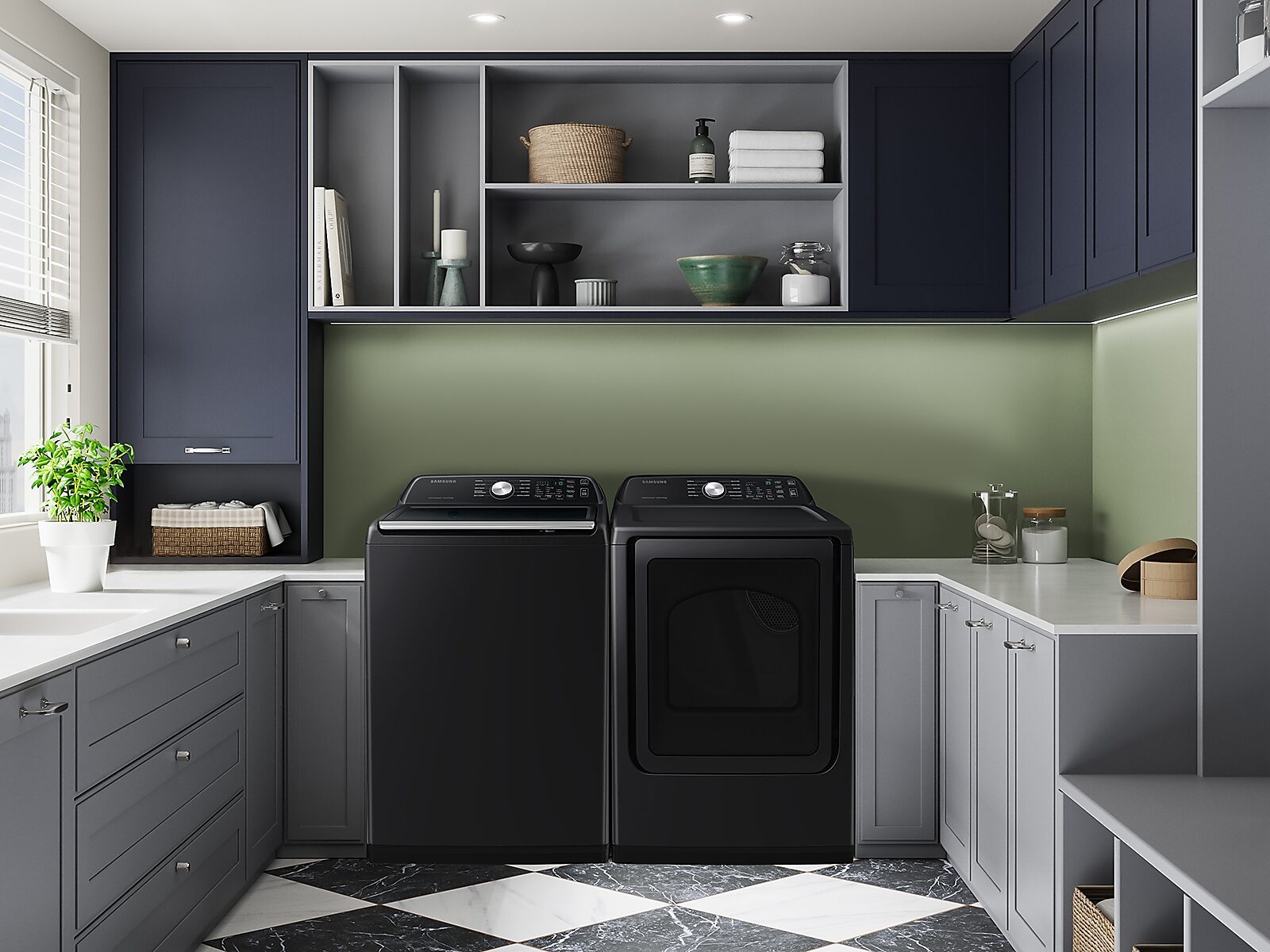 4.6 cu. ft. Large Capacity Smart Top Load Washer with ActiveWave™ Agitator and Active WaterJet in Brushed Black(WA46CG3505AVA4)