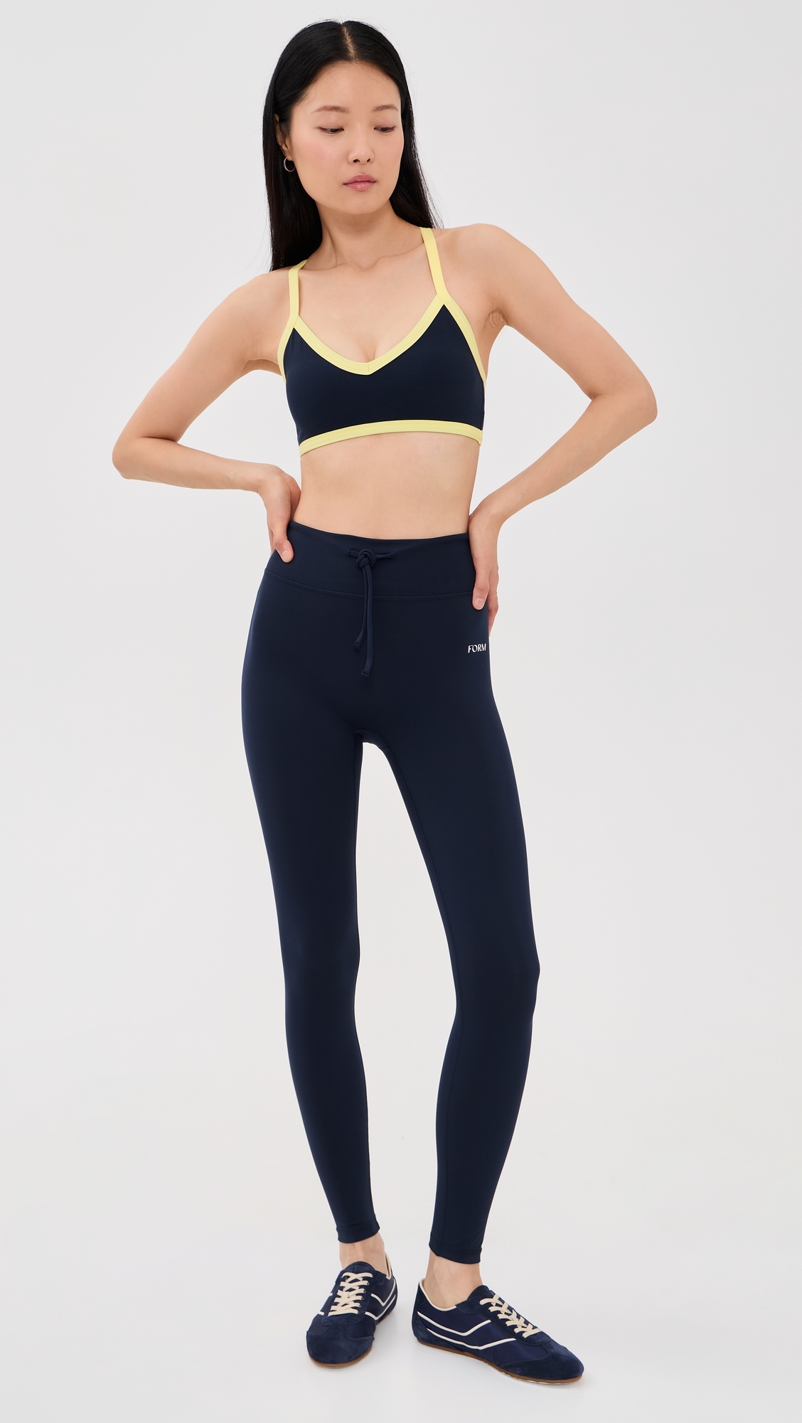 Drawstring Leggings Navy