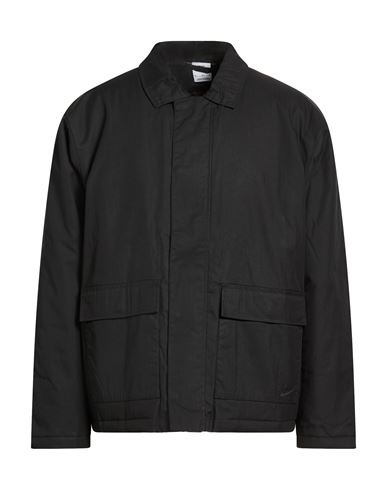 Man Jacket Black Size M Cotton, Nylon