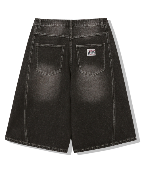 Cat Brush Washed Bermuda Denim Shorts