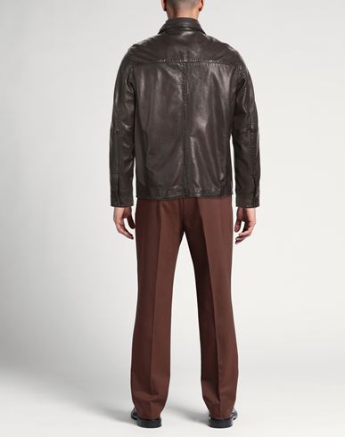 Man Jacket Dark brown Size 42 Leather