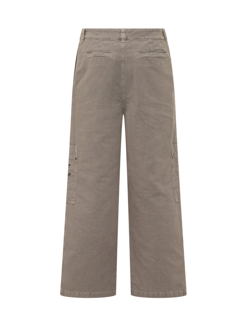 Light Grey Straight Cargos Pants
