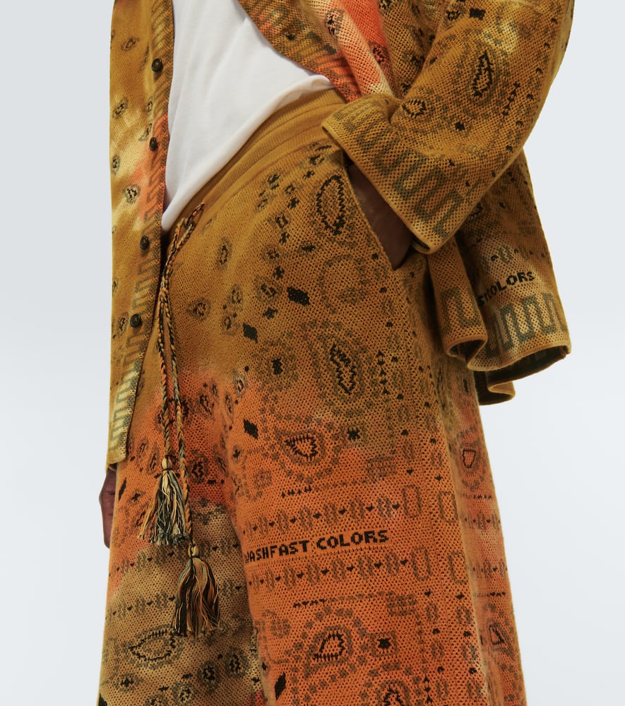 Bandana Piquet jacquard cotton pants