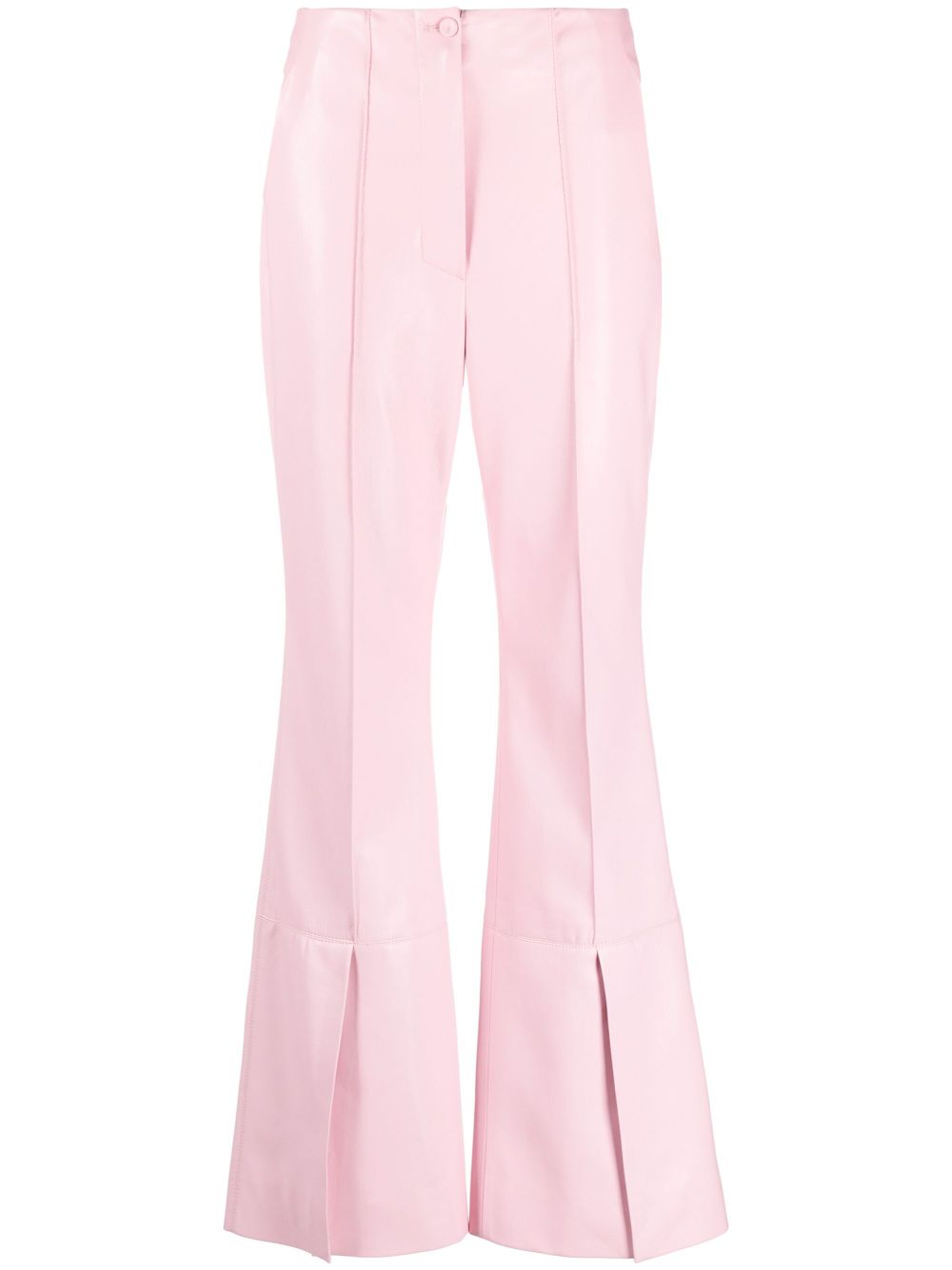 Split-hem flared trousers - Pink