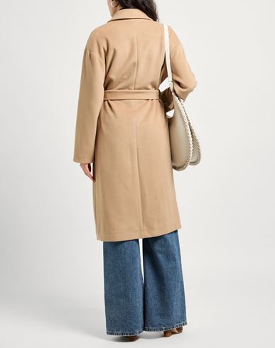 Woman Coat Camel Size 12 Polyester, Viscose