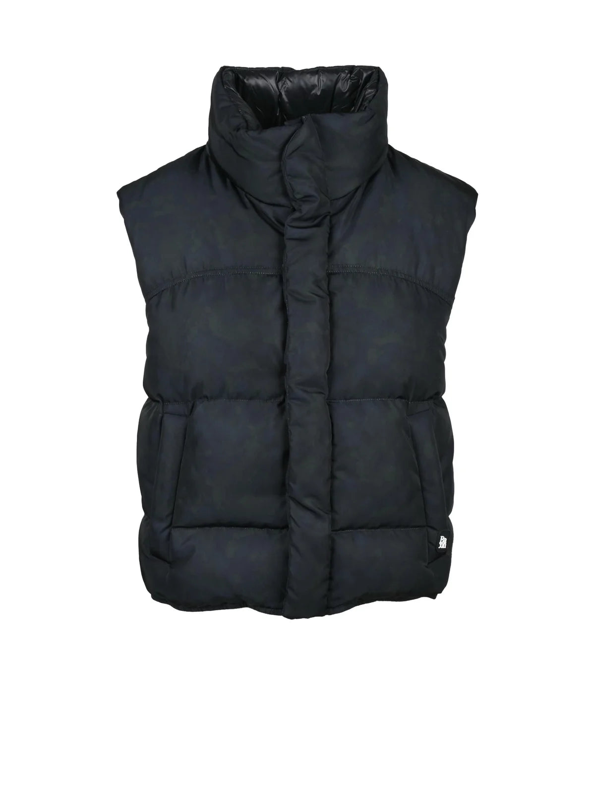 Black-Green Polyester Orange Fant Down Vest