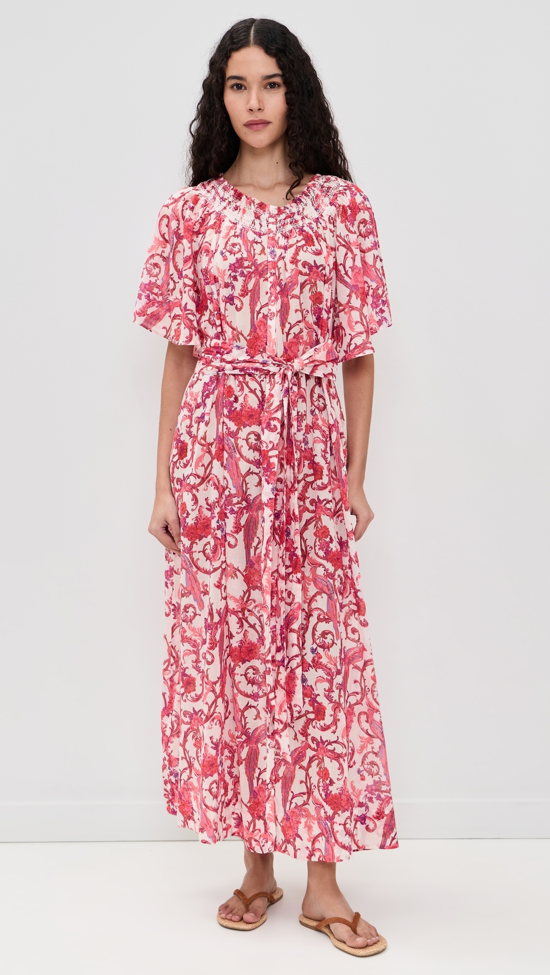 Flagler Maxi Dress Royal Birds Sunrise One Size