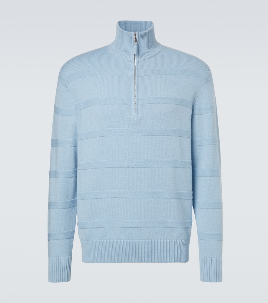 Cotton and cashmere turtleneck sweater