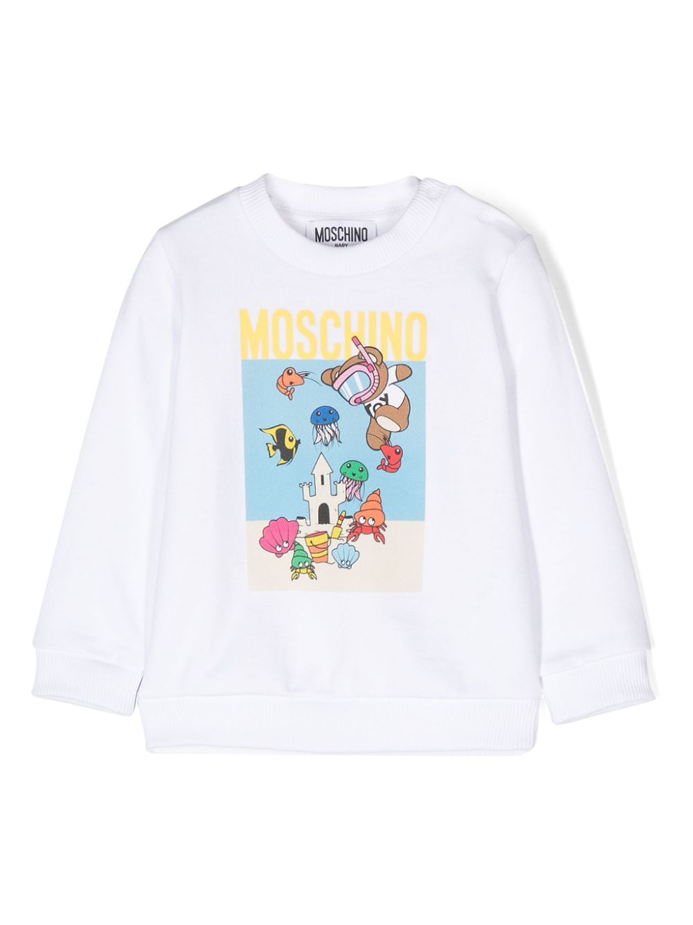 Teddy Bear-print swwatshirt - White