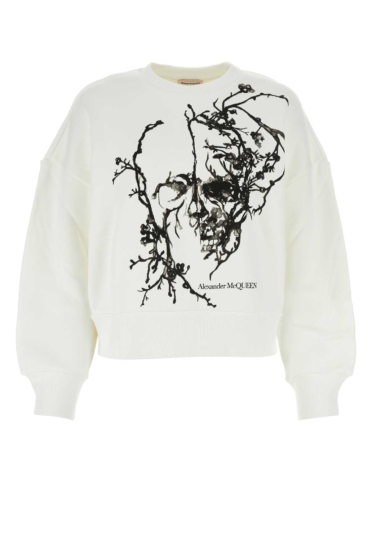 Graphic-Printed Cotton Sweatshirt — White