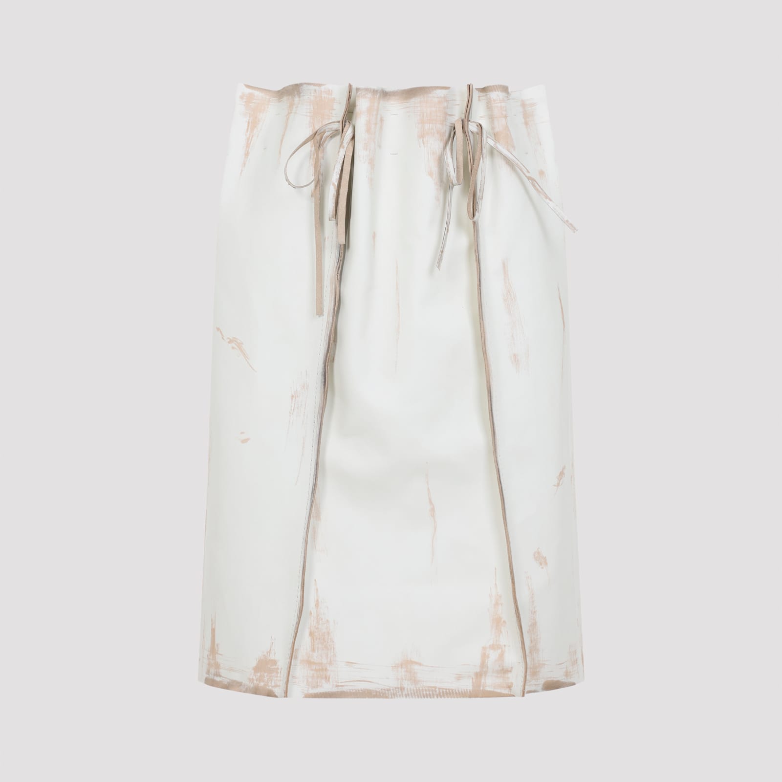 Calf Leather Midi Skirt