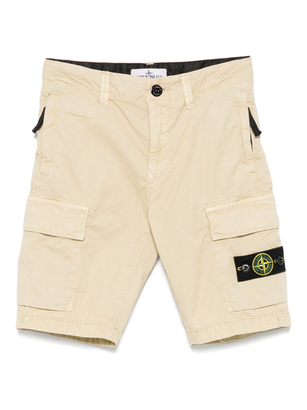 Stone Island Junior Compass-motif shorts - Black