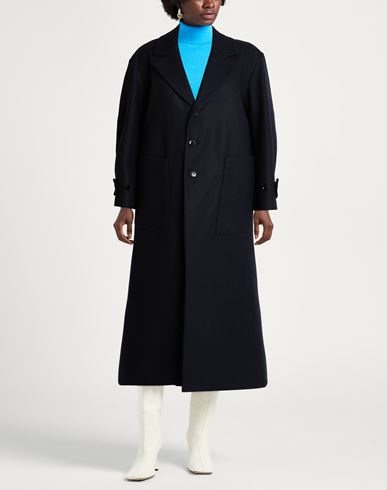 Woman Coat Navy Size 2 Wool, Polyamide