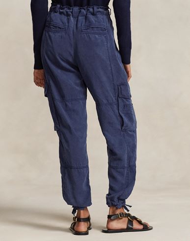 Woman Pants Navy blue