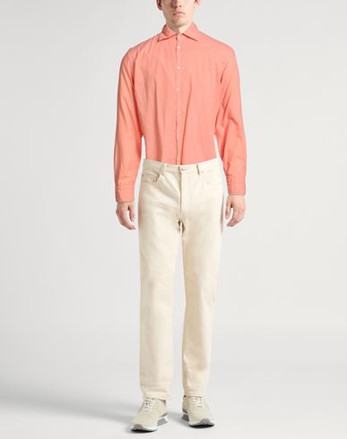 Man Shirt Salmon pink Size M Cotton