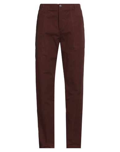 Man Pants Chocolate brown Size 32 Cotton, Polyester, Nylon
