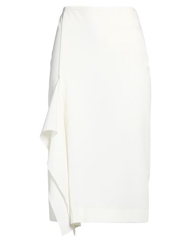 Sketch Out Woman Midi skirt Off white Size 4 Polyester, Viscose, Elastane