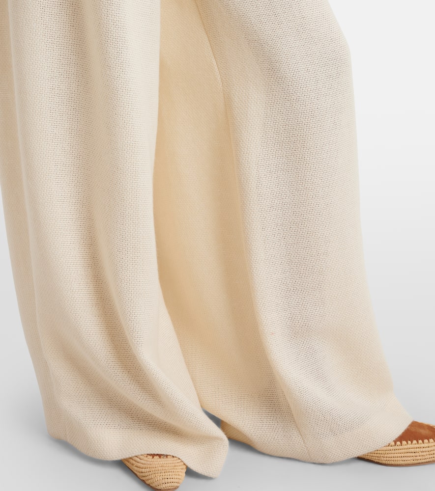 Gelos alpaca wide-leg pants