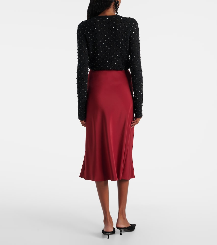 Borbona silk-blend midi skirt