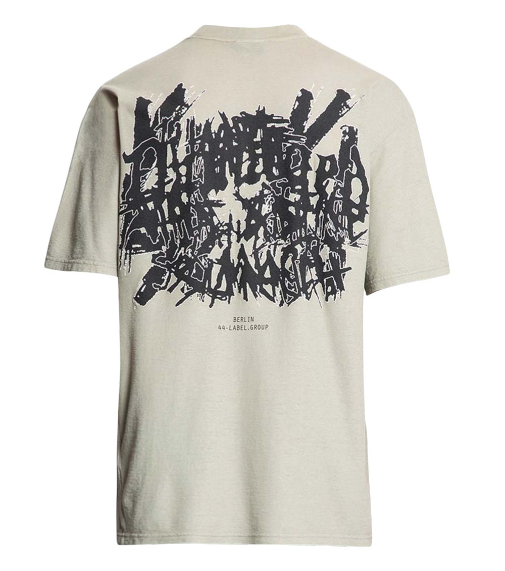Beige Graphic Crew Neck T-Shirt