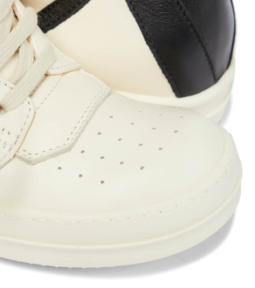 Rick Owens Kids Geobasket leather high-top sneakers