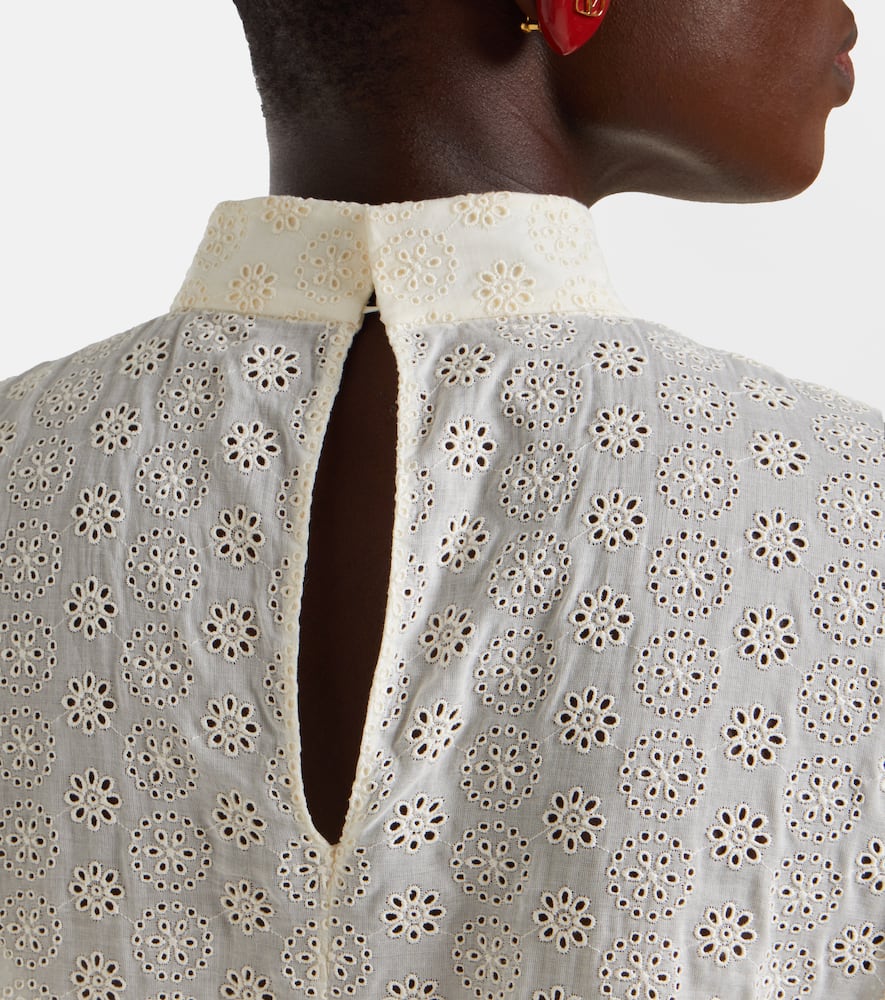 Mossi bow-detail cotton top