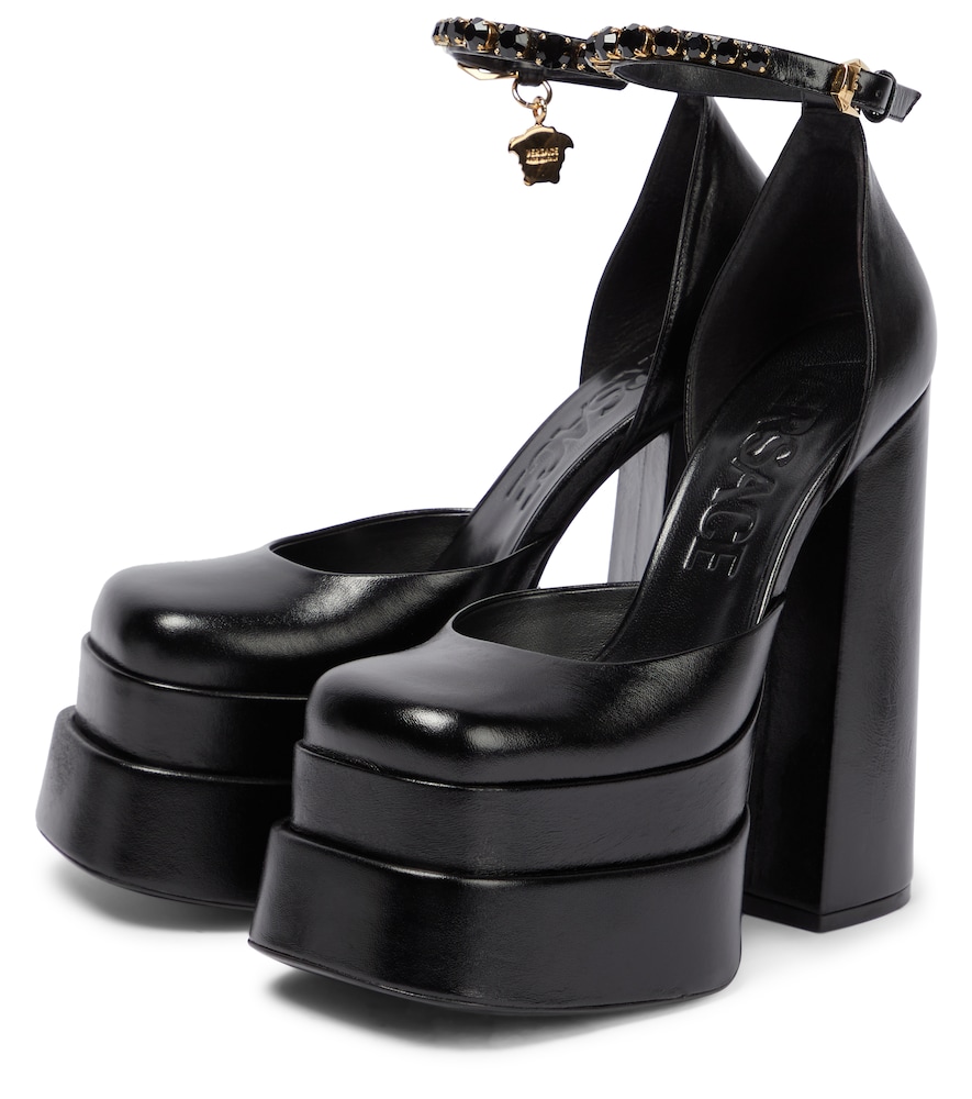 Versace Medusa Aevitas leather platform pumps