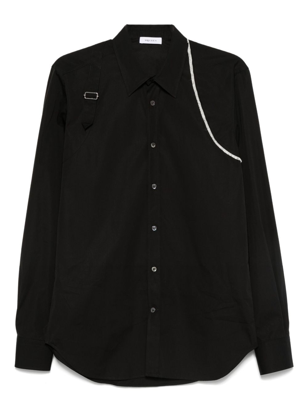 Strap-detail shirt - Black